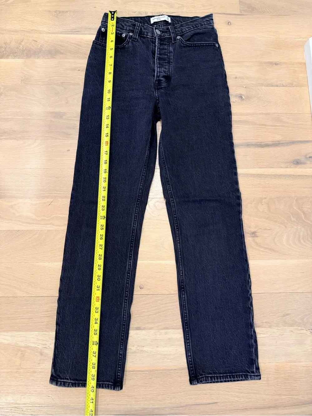 Abercrombie & Fitch “The Dad” High Rise Black Jeans, 24